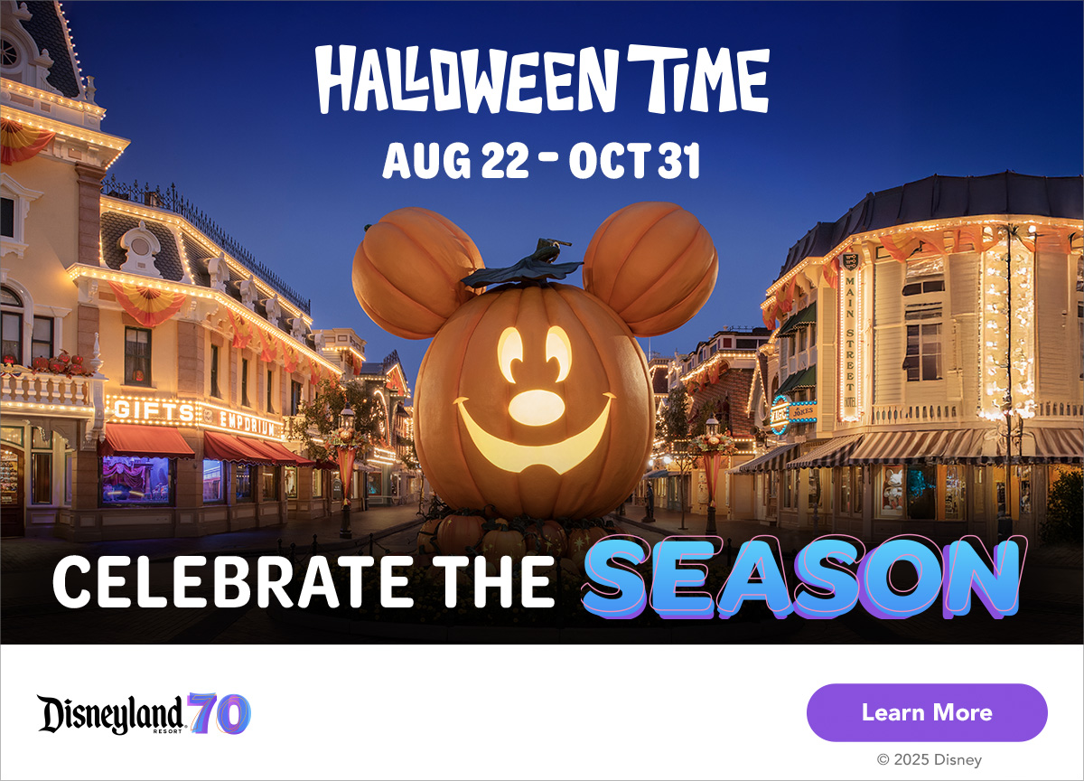 Halloween Time at the Disneyland Resort ticket banner